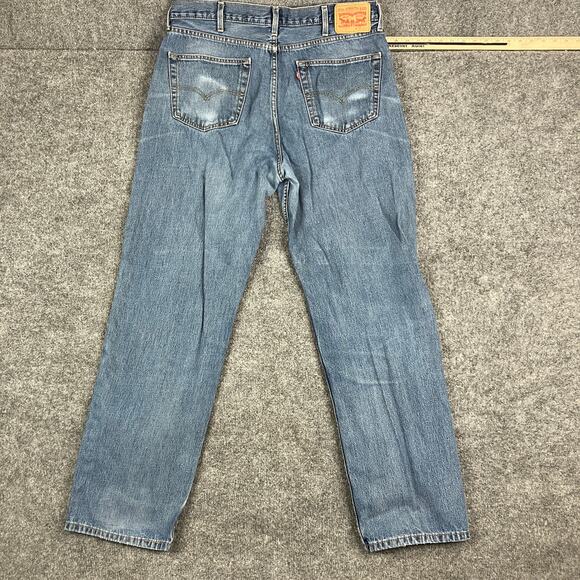 Levi's Jeans Mens Size 38x34 Blue Straight Leg Relaxed Fit Denim Classic Pants - Picture 8 of 11